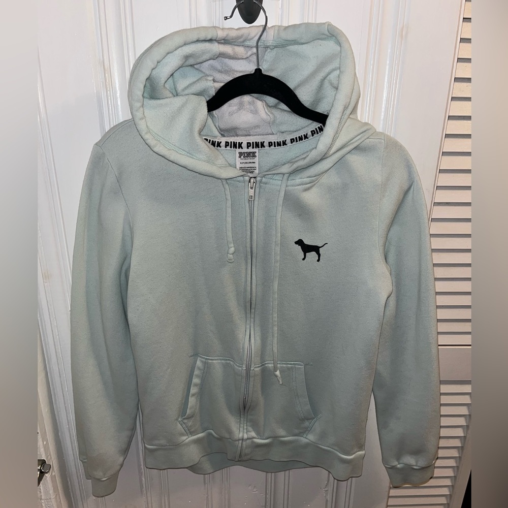 mint green PINK hoodie